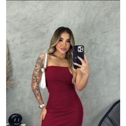 Vestido Midi Tomara Que Caia Tubinho