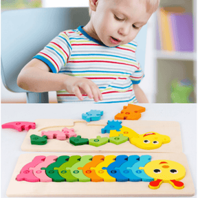 Quebra-Cabeça Colorido Montessori