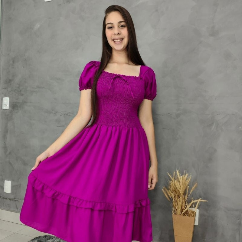 Vestido Lindo Na Moda Viscolinho de Lastek