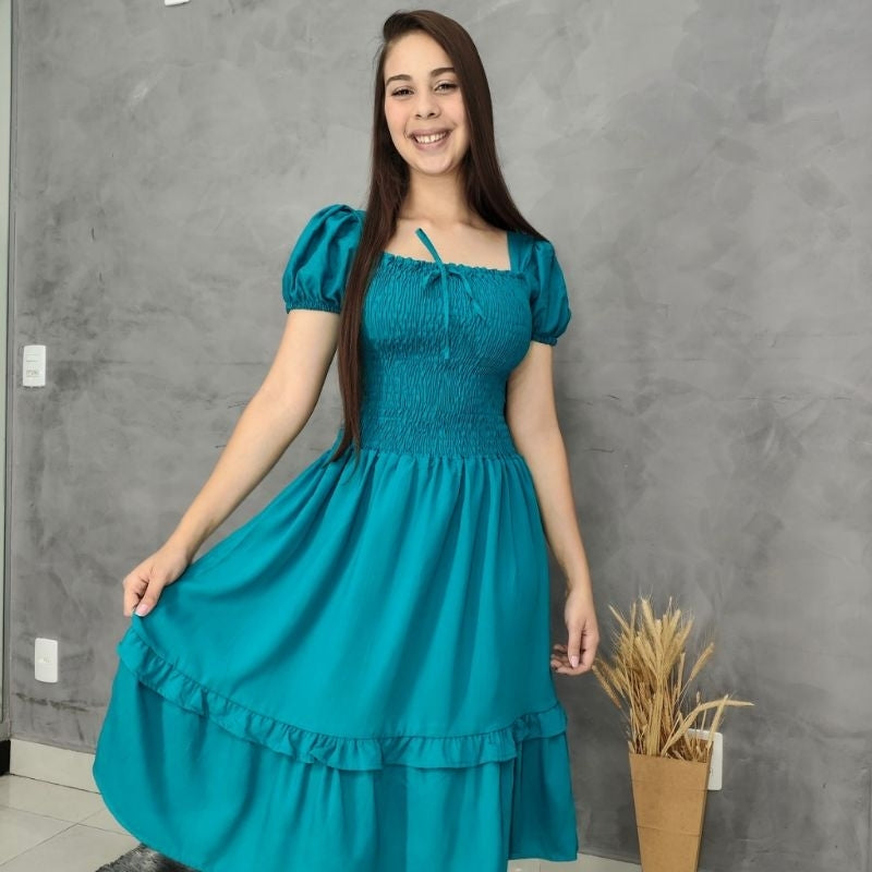 Vestido Lindo Na Moda Viscolinho de Lastek